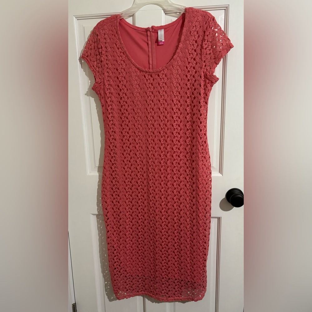 No Boundaries, size XL 15/17, peach lace
